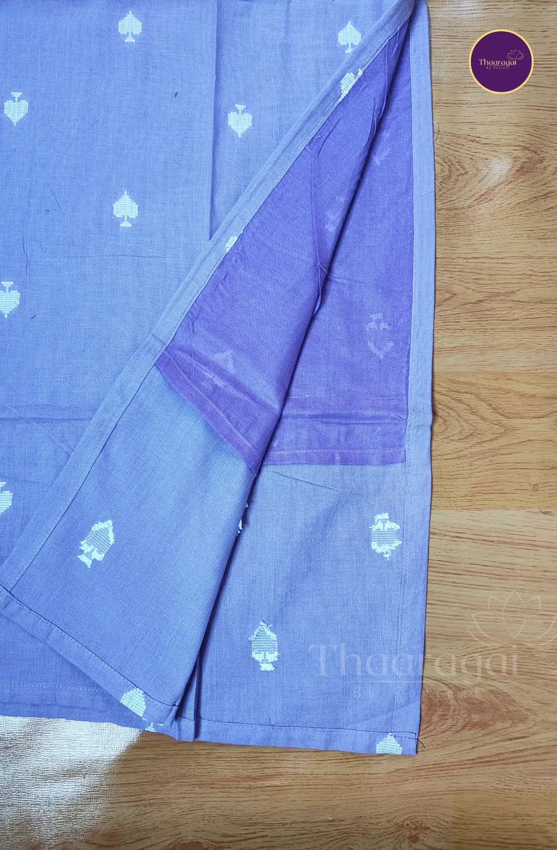 Pure Handloom Cotton Kurti Set in Lavender - 3 Pcs Set