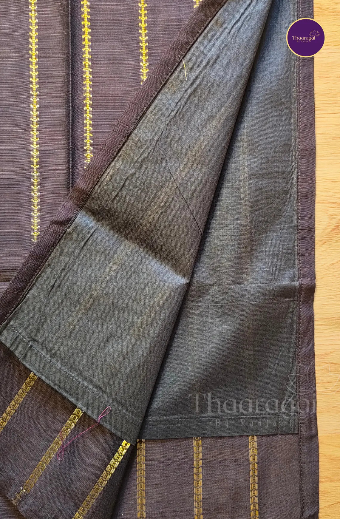 Raw Silk Coffee Brown Top and Dupatta - 2 Pcs Set
