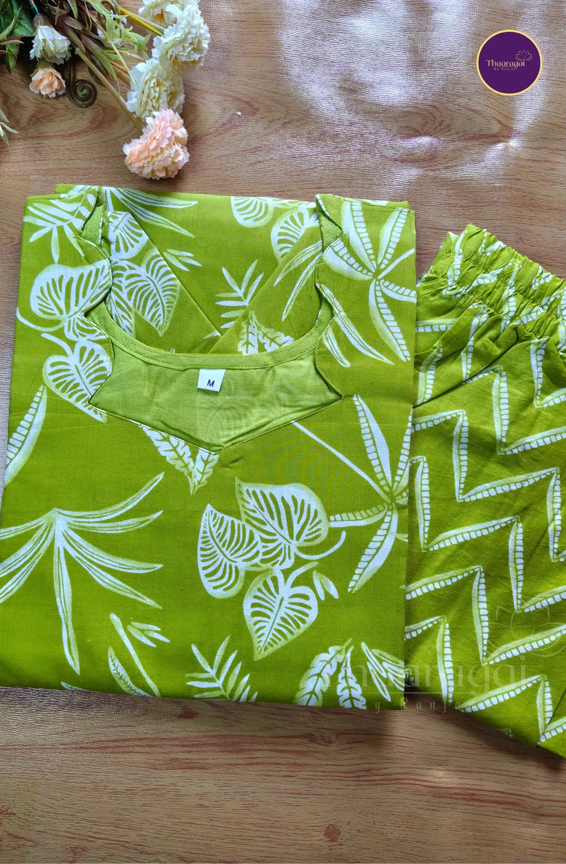 Cotton Coord Set in Grass Green - 2 Piece Set