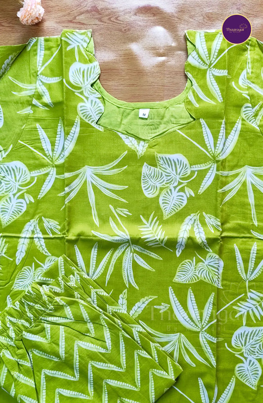 Cotton Coord Set in Grass Green - 2 Piece Set