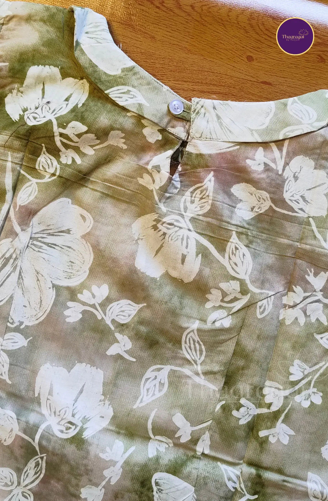 Olive Bloom Cotton Coordset - 2 Piece Set
