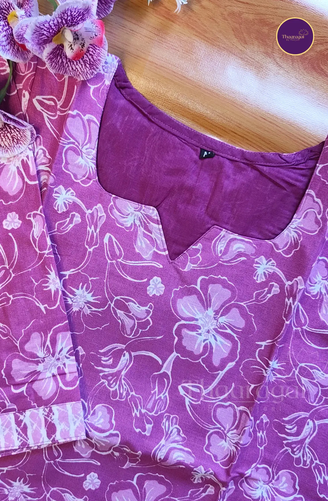 Pinkish Purple Cotton Coordset - 2 Piece Set