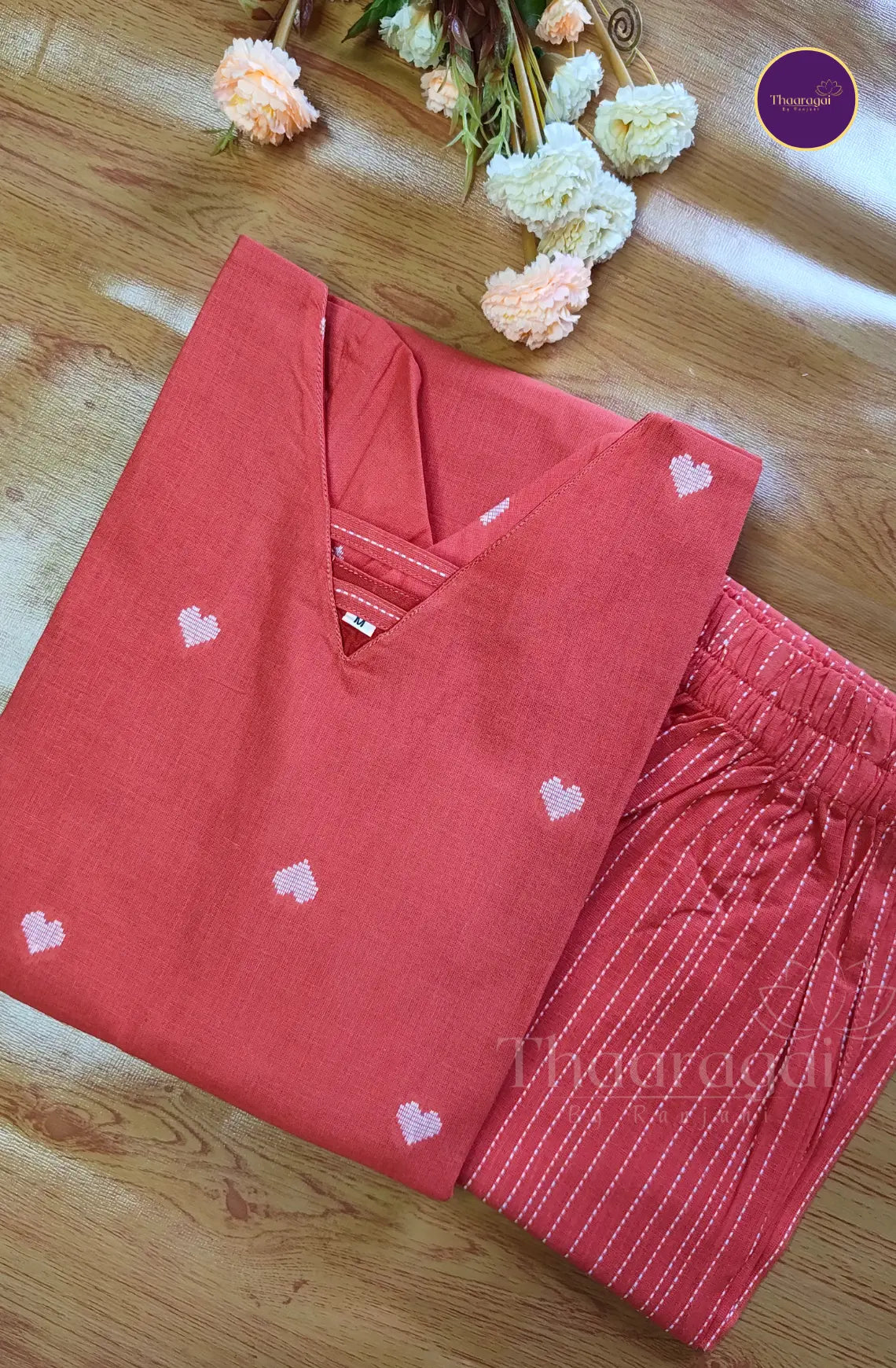Pure Handloom Cotton Coordset in Kanakambaram - 2 Piece Set