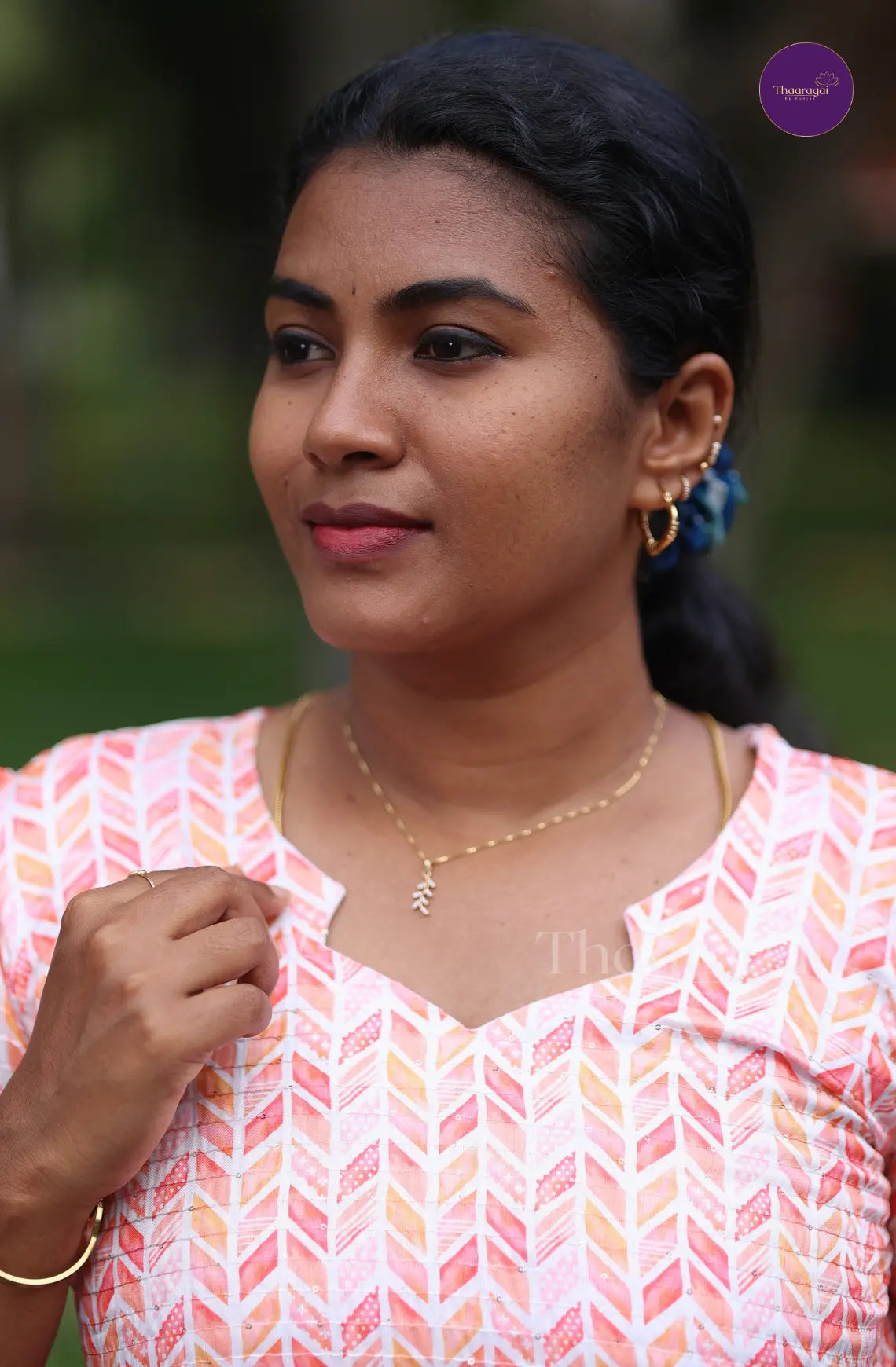 Red Lilly With Sequence Work