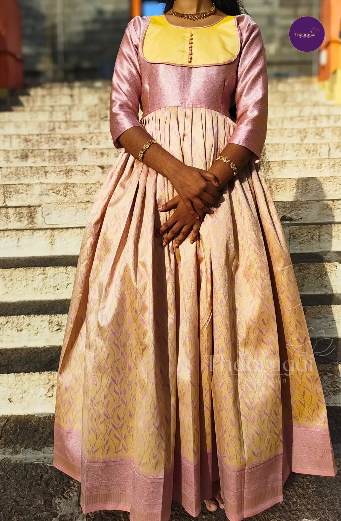 Thanga Thamarai - Golden Yellow with Peach